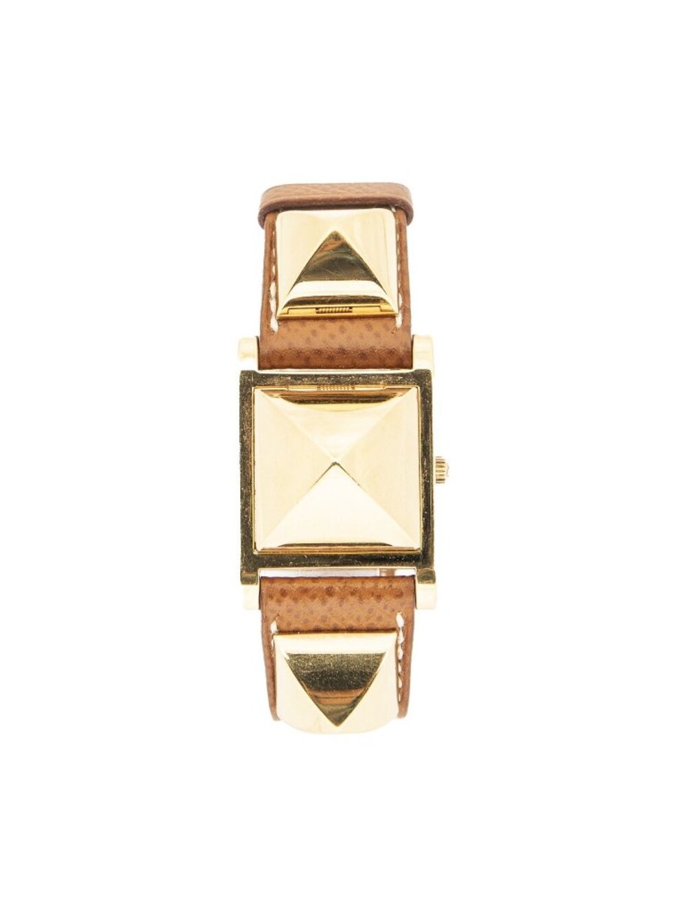 Hermes Medor Watch Brown Courchevel Leather